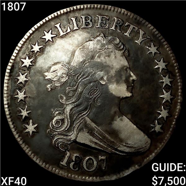 1807 Draped Bust Half Dollar NEARLY UNCIRCULATED