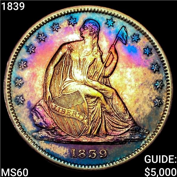 1839 Seated Liberty Half Dollar UNCIRCULATED
