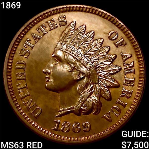 1869 Indian Head Cent CHOICE BU RD