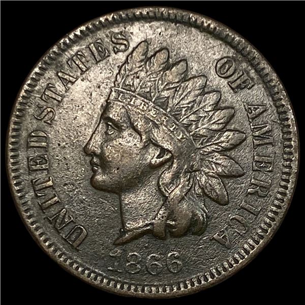 1866 Indian Head Cent NEARLY UNCIRCULATED
