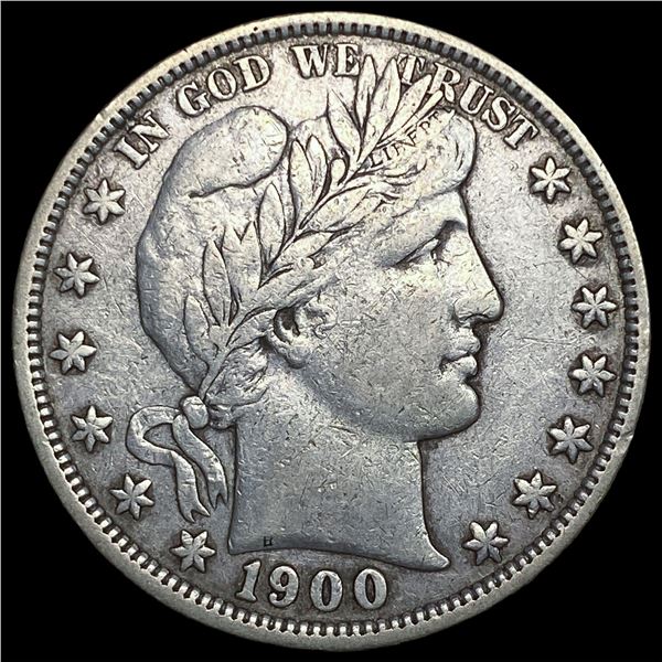 1900 Silver Barber Half Dollar NEARLY UNCIRCULATED