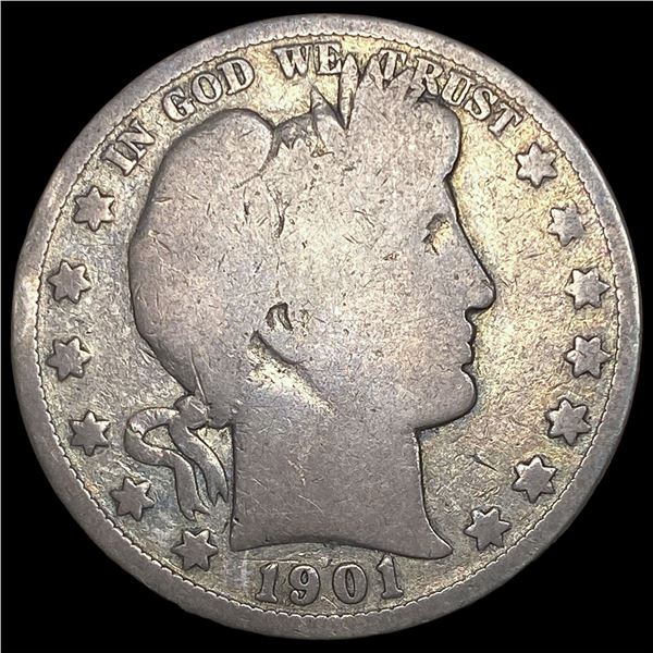 1901-S Silver Barber Half Dollar NICELY  CIRCULATED