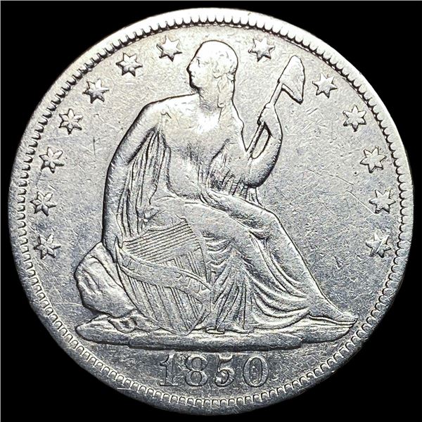 1850-O Silver Seated Liberty Half Dollar NEARLY UNCIRCULATED