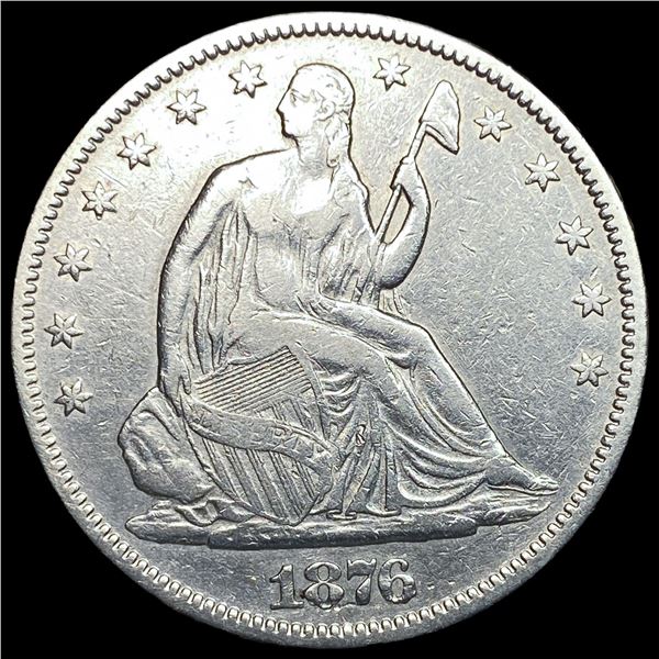 1876 Seated Liberty Half Dollar NEARLY  UNCIRCULATED