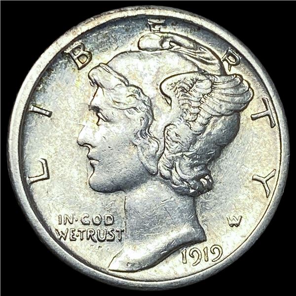 1919-S Silver Mercury Dime CLOSELY  UNCIRCULATED