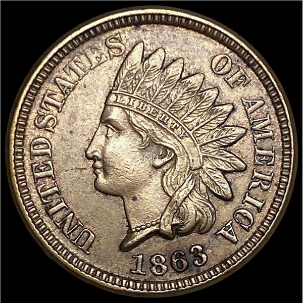 1863 Indian Head Cent CHOICE AU