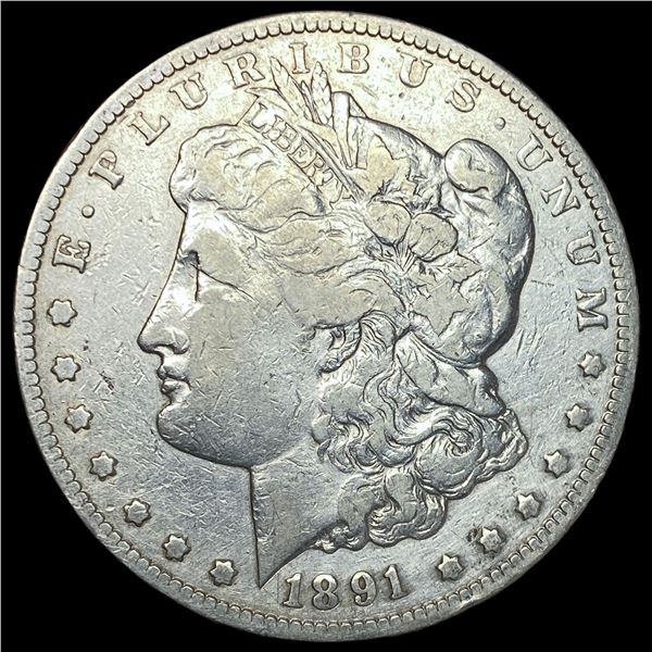 1891-CC Silver Morgan Dollar ABOUT  UNCIRCULATED