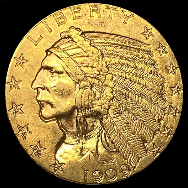 1909 Indian Head Gold $5 Half Eagle UNCIRCULATED