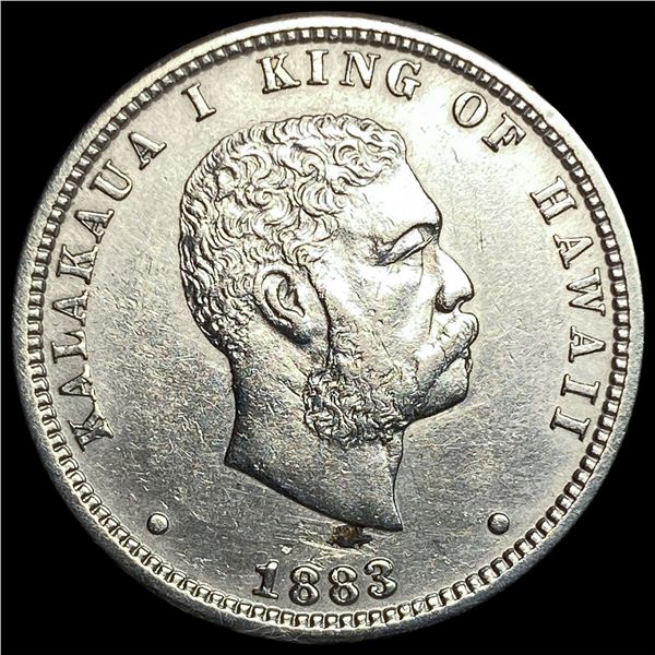 1883 Hawaii Silver 1/4 Dollar CLOSELY  UNCIRCULATED