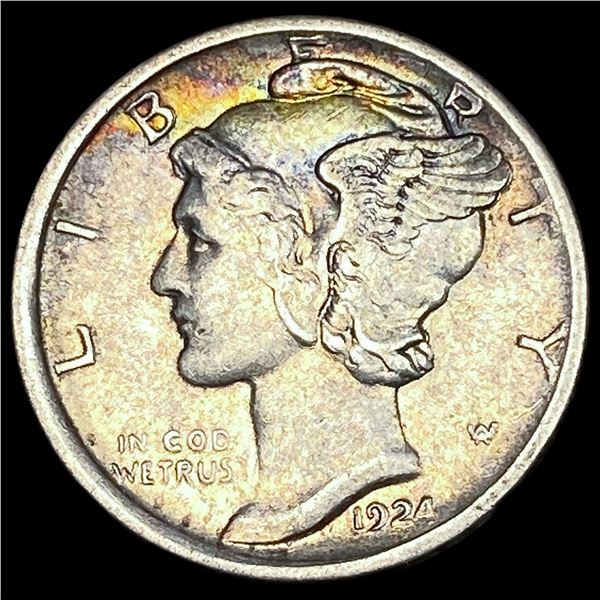 1924-D Silver Mercury Dime CLOSELY  UNCIRCULATED