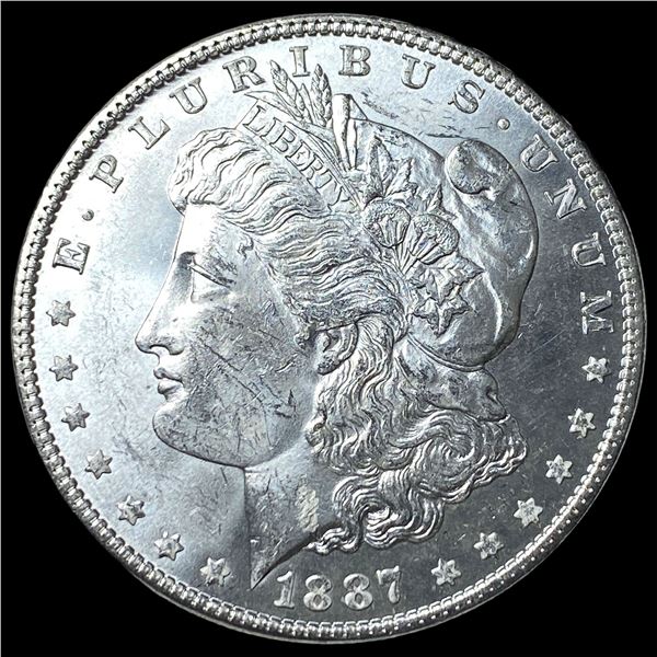 1887 Silver Morgan Dollar GEM BU