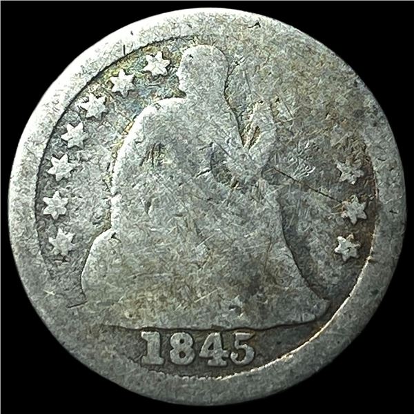1845-O Silver Seated Liberty Dime NICELY  CIRCULATED