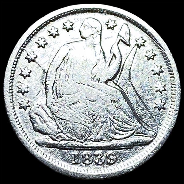 1839-O Silver Seated Liberty Half Dime  LIGHTLY CIRCULATED