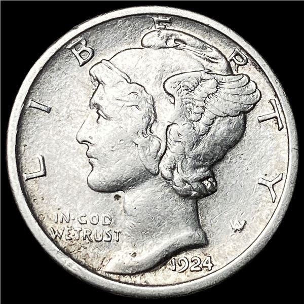 1924-S Silver Mercury Dime CLOSELY  UNCIRCULATED
