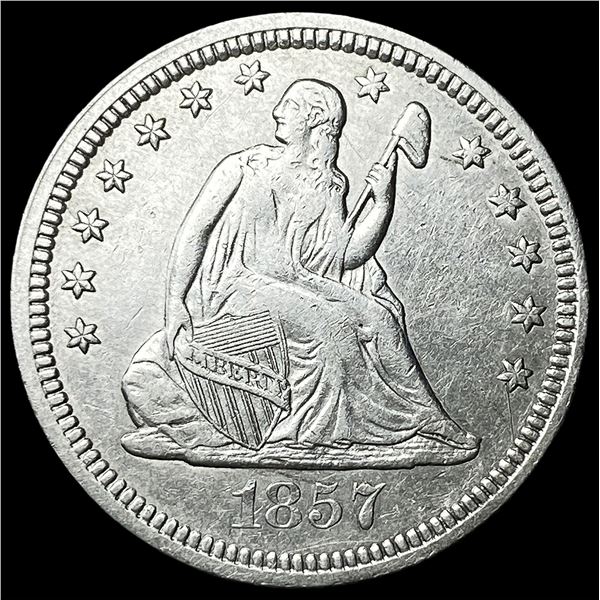 1857 Seated Liberty Quarter ABOUT  UNCIRCULATED