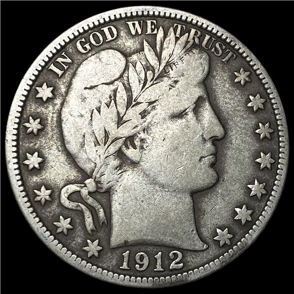 1912-D Silver Barber Half Dollar LIGHTLY  CIRCULATED