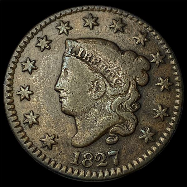 1827 Coronet Head Large Cent LIGHTLY  CIRCULATED