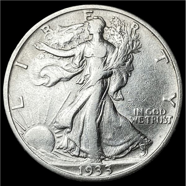 1933-S Silver Walking Liberty Half Dollar  NEARLY UNCIRCULATED