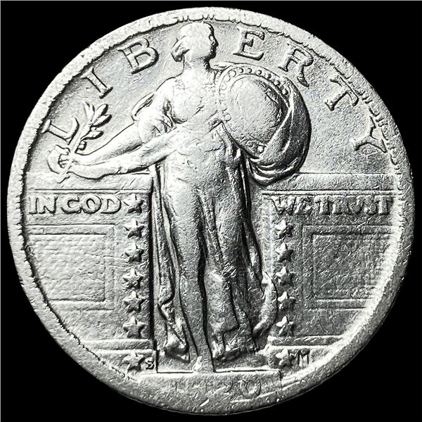 1920-S Silver Standing Liberty Quarter NEARLY  UNCIRCULATED