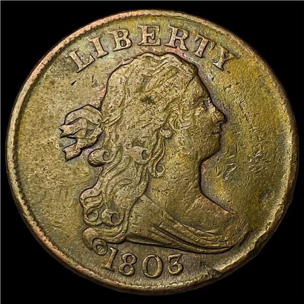 1803 Draped Bust Half Cent NEARLY  UNCIRCULATED