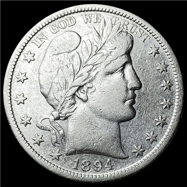 1894-S Silver Barber Half Dollar NEARLY  UNCIRCULATED