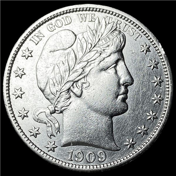 1909-S Silver Barber Half Dollar CHOICE AU