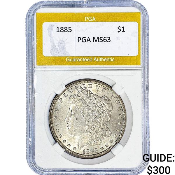 1885 Morgan Silver Dollar PGA MS63