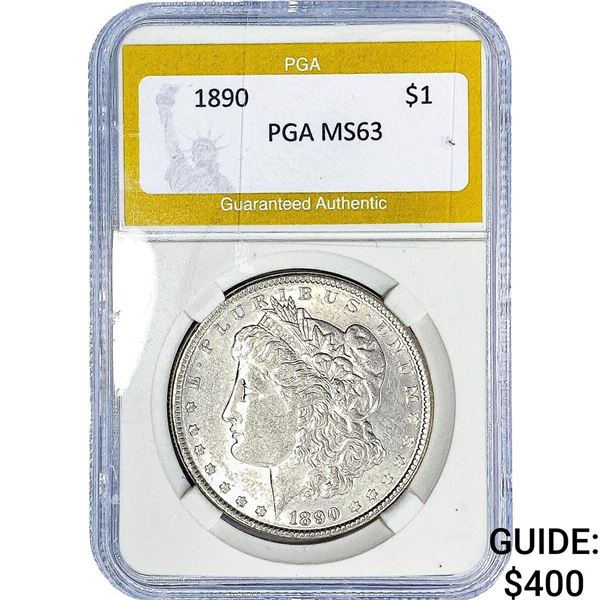 1890 Morgan Silver Dollar PGA MS63