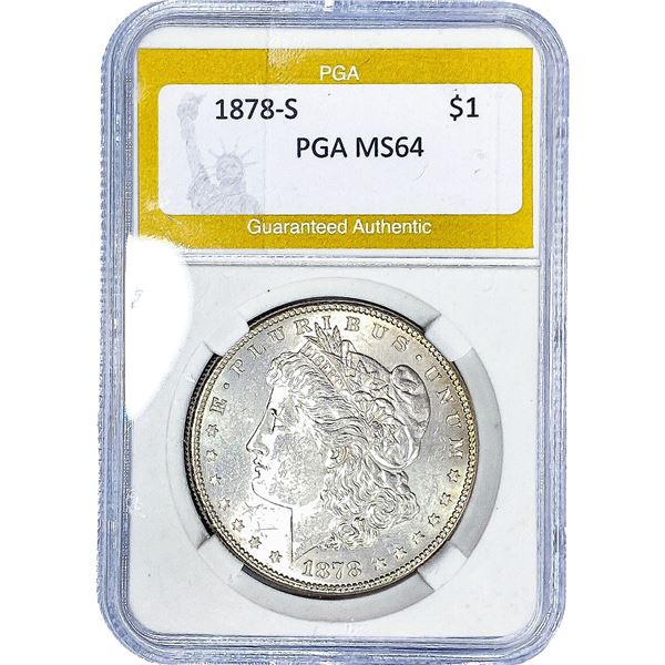1878-S Morgan Silver Dollar PGA MS64