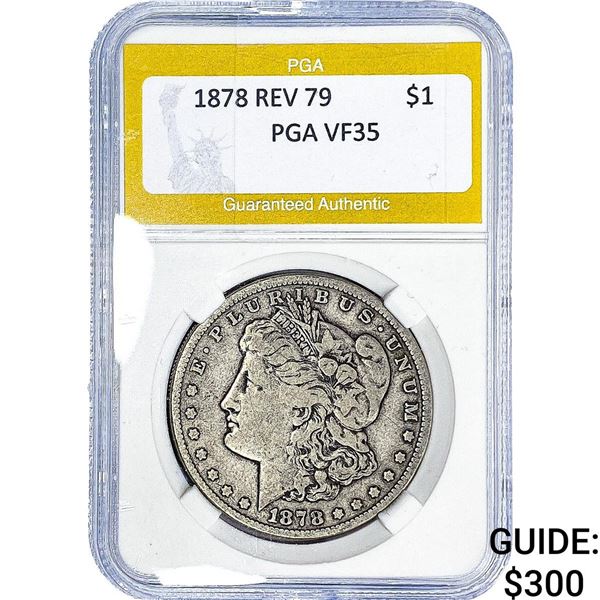 1878 REV 79 Morgan Silver Dollar PGA VF35
