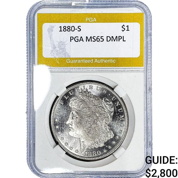 1880-S Morgan Silver Dollar PGA MS65 DMPL