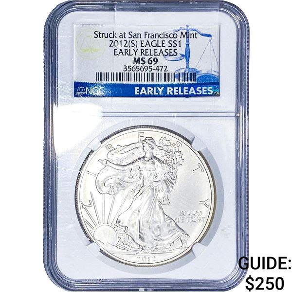 2012-S Silver Eagle NGC MS69 Early Releases