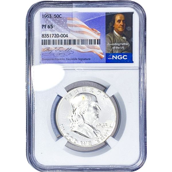 1963 Franklin Half Dollar NGC PF65
