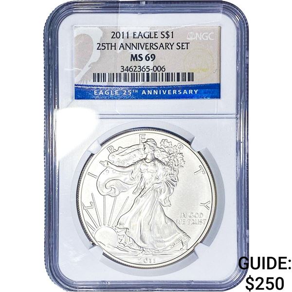 2011 Silver Eagle NGC MS69