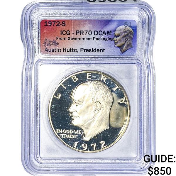 1972-S Eisenhower Dollar ICG PR70 DCAM