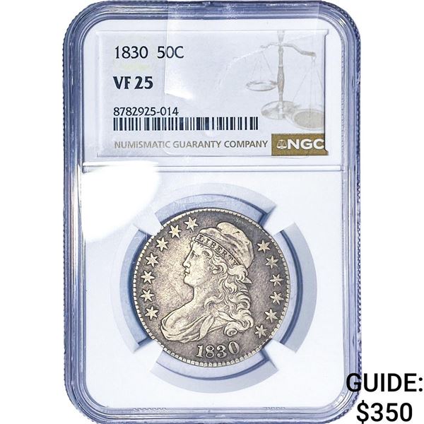 1830 Capped Bust Half Dollar NGC VF25