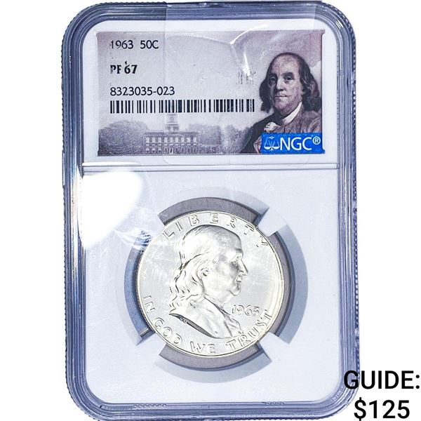 1963 Franklin Half Dollar NGC PF67