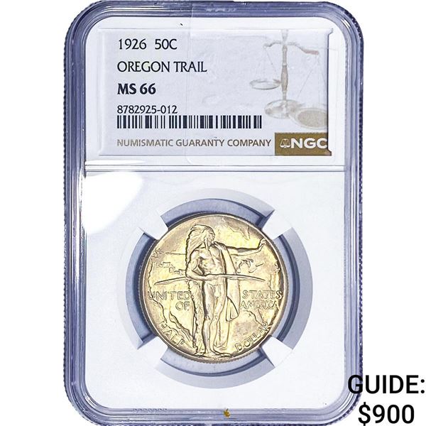 1926 Oregon Trail Half Dollar NGC MS66