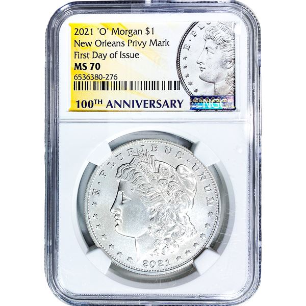 2021-O Morgan Silver Dollar NGC MS70