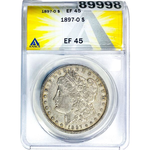 1897-O Morgan Silver Dollar ANACS EF45