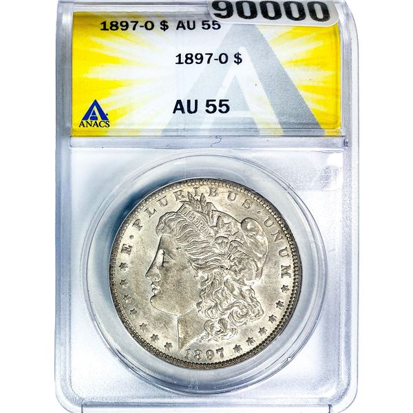 1897-O Morgan Silver Dollar ANACS AU55