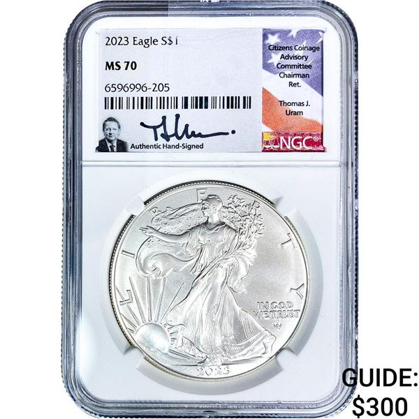 2023 Silver Eagle NGC MS70