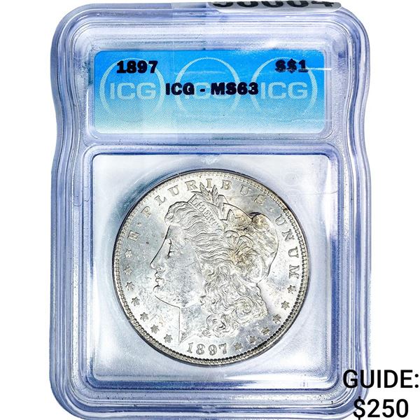 1897 Morgan Silver Dollar ICG MS63