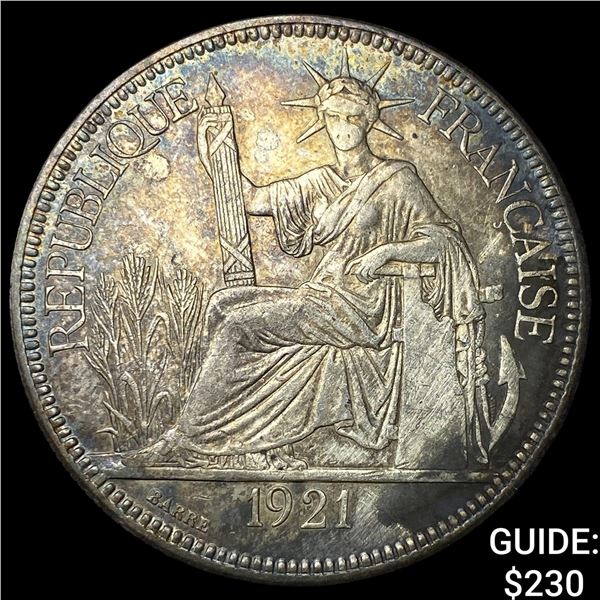 1921 French Indo-China .7813oz Silver Piastre
