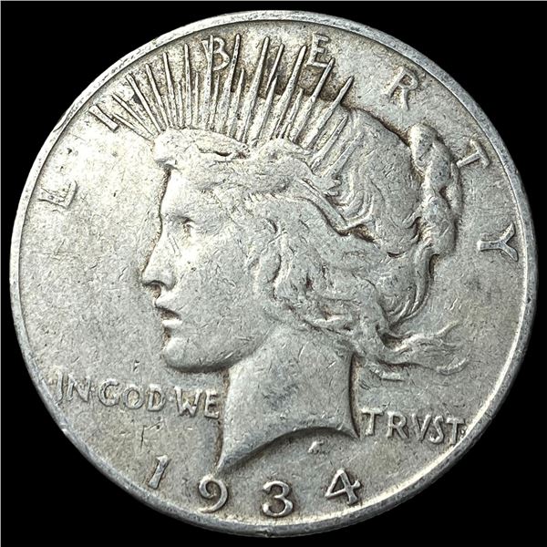 1934-S Peace Silver Dollar LIGHTLY CIRCULATED