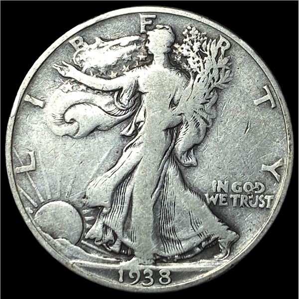 1938-D Silver Walking Liberty Half Dollar  NICELY CIRCULATED