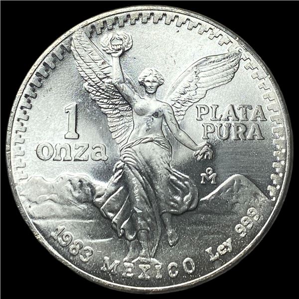 1983 Mexico Silver 1 Onza Libertad SUPERB GEM  BU