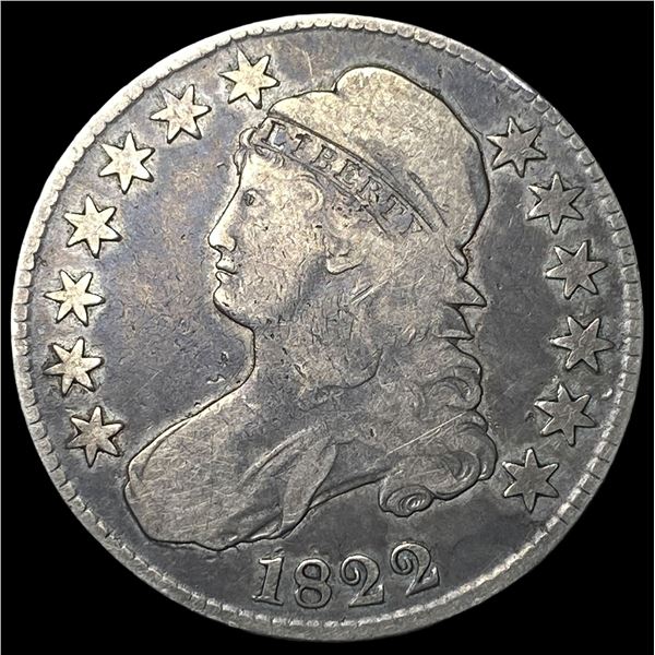 1822 Capped Bust Half Dollar LIGHTLY  CIRCULATED