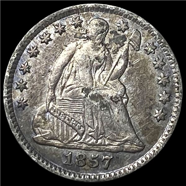 1857 Seated Liberty Half Dime NEARLY  UNCIRCULATED