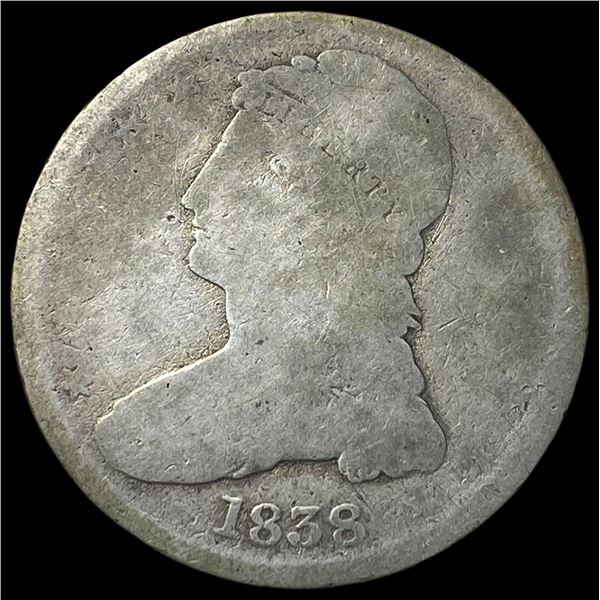 1838 Silver Capped Bust Half Dollar NICELY  CIRCULATED